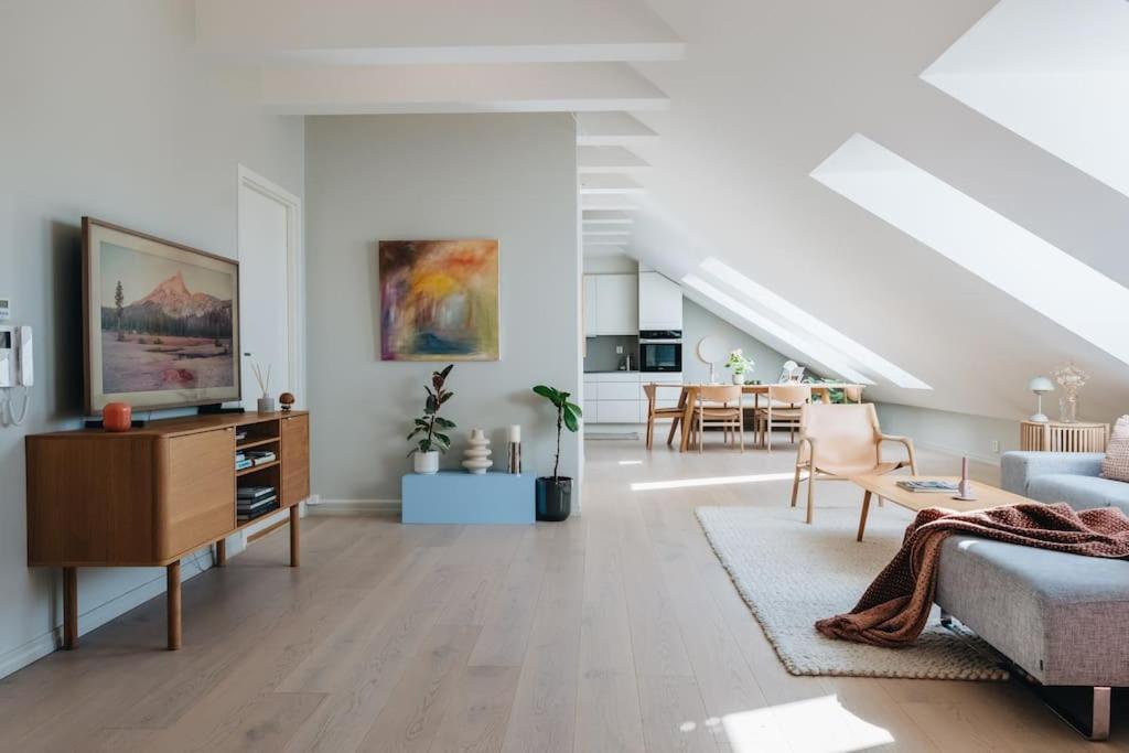 Apartament Beautiful Penthouse With An Ocean View In Bergen Zewnętrze zdjęcie